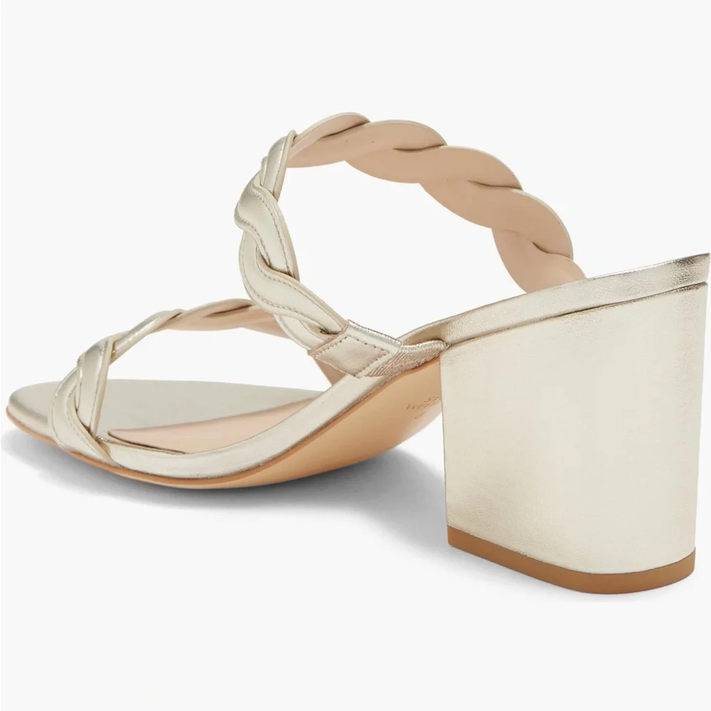 Stuart Weitzman, Twistie 75 Block Heel Slide Sandal, US 7, NWOT